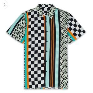 Reason Brand Illusionist Button Down Short Sleeve Shirt Men Sz 3XL